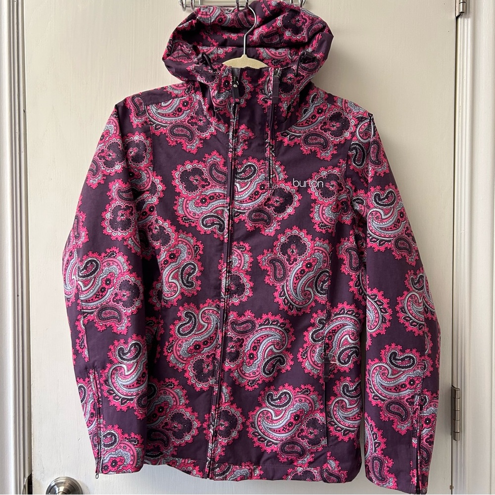 Burton Pink and Purple Paisley Ski Jacket